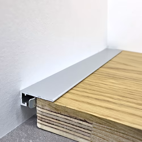 Микроплинтус алюминиевый TeckWood М-6 Серый Муар RAL 7047 2000×6×15