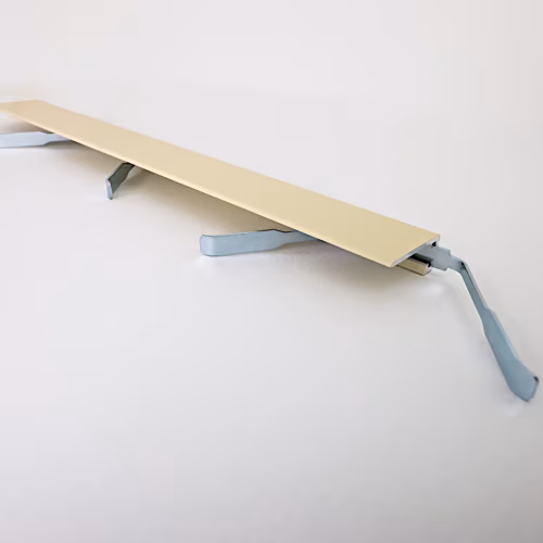 Микроплинтус алюминиевый TeckWood М-6 Слоновая кость Муар RAL 1015 2000×6×15