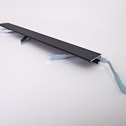 Микроплинтус алюминиевый TeckWood М-6 Черный Муар RAL 9005 2000×6×15