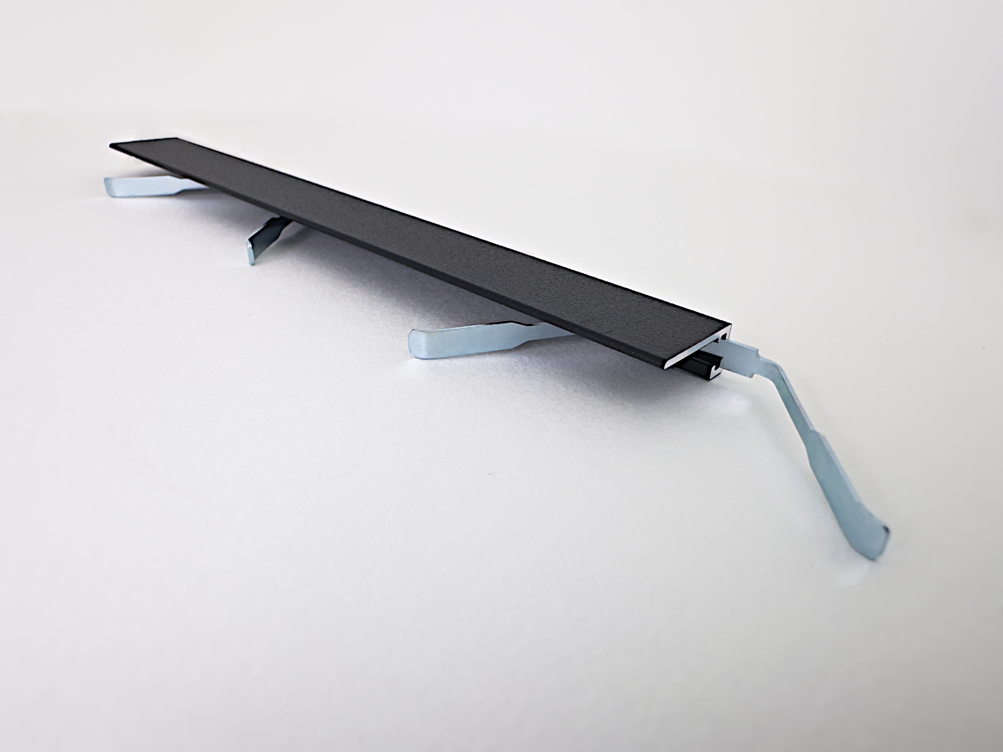 Микроплинтус алюминиевый TeckWood М-6 Черный Муар RAL 9005 2000×6×15