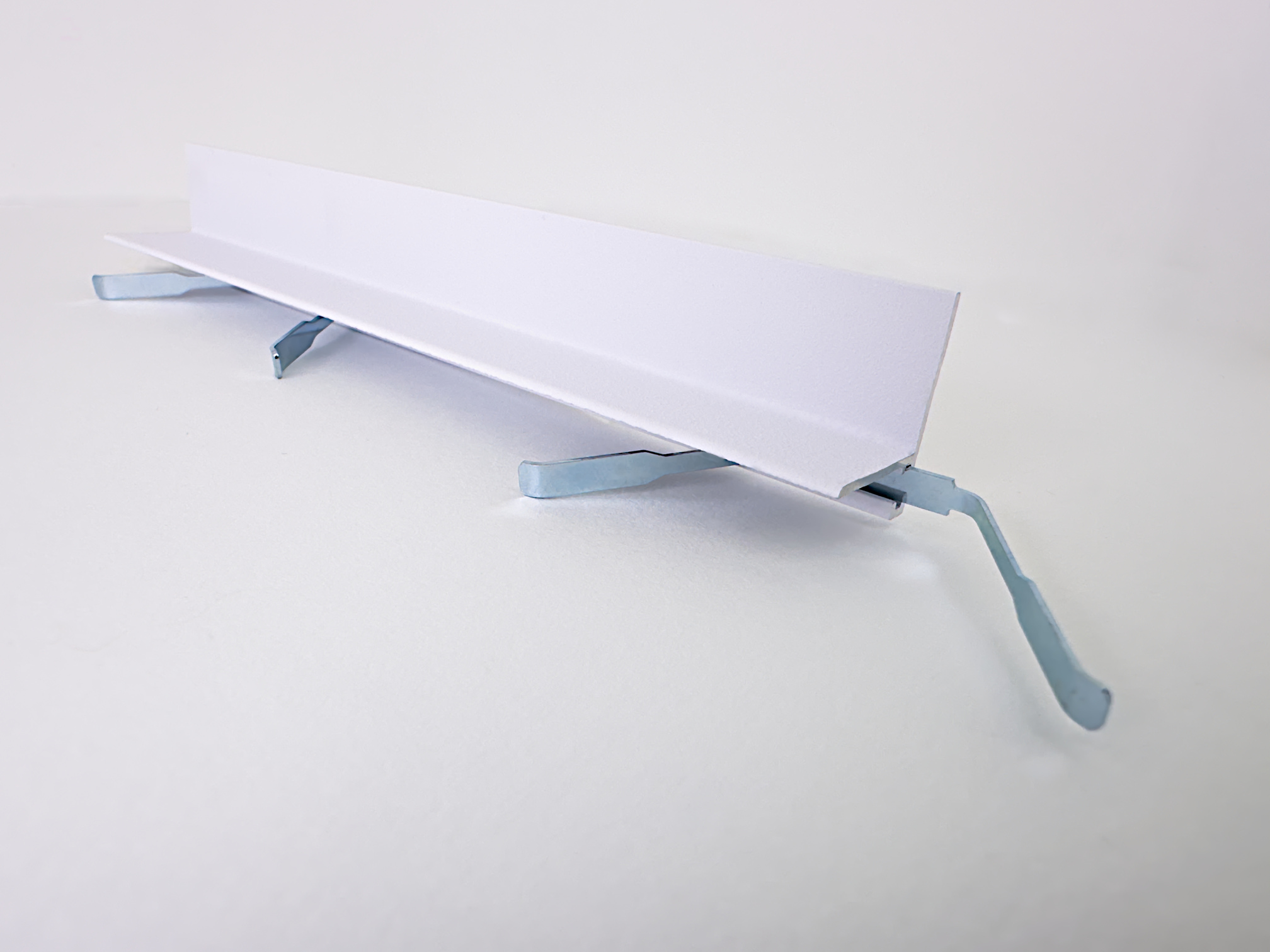 Микроплинтус алюминиевый TeckWood L-20 Белый Муар RAL 9016 2000×20×16