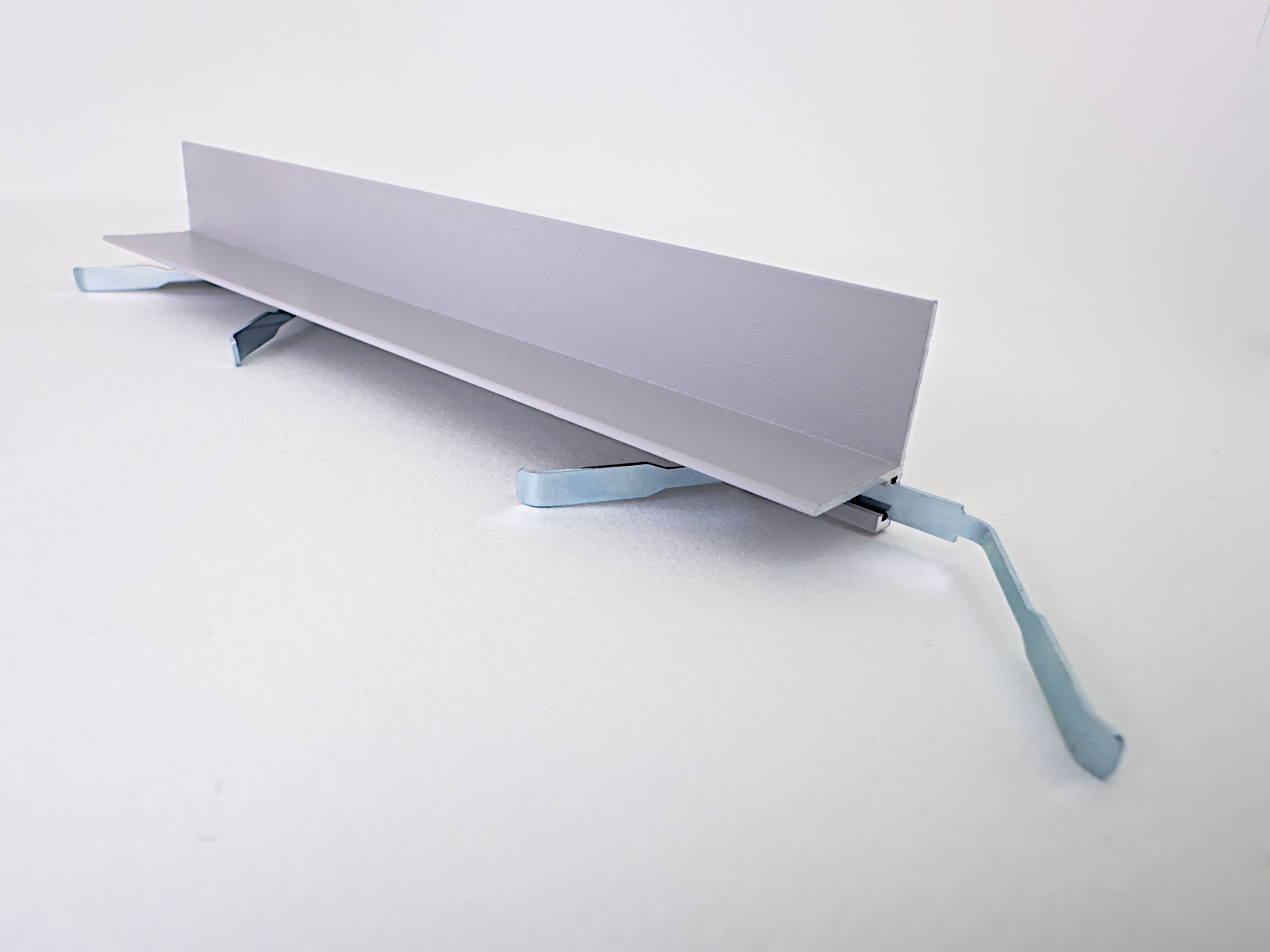 Микроплинтус алюминиевый TeckWood L-20 Серый Муар RAL 7047 2000×20×16