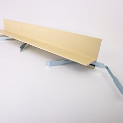 Микроплинтус алюминиевый TeckWood L-20 Слоновая кость Муар RAL 1015 2000×21×16
