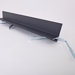 Микроплинтус алюминиевый TeckWood L-20 Черный Муар RAL 9005 2000×21×16