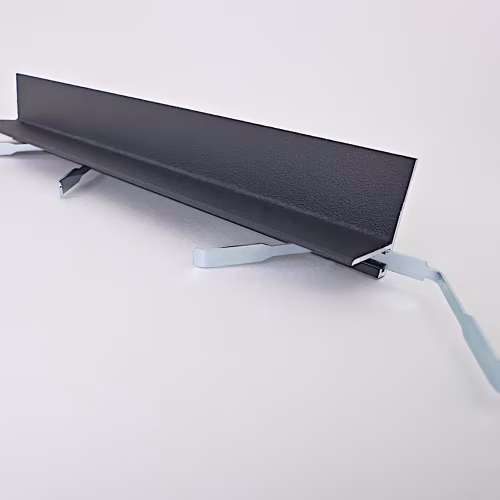 Микроплинтус алюминиевый TeckWood L-20 Черный Муар RAL 9005 2000×21×16