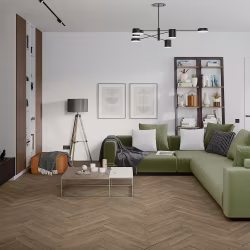 Кварцвиниловая плитка Damy Floor клеевая London LVT Ноттингем 0030-6L-LVT венгерская елка 590×118×2,5