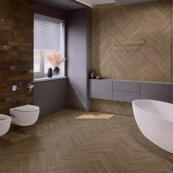Кварцвиниловая плитка Damy Floor клеевая London LVT Ноттингем 0030-6L-LVT венгерская елка 590×118×2,5