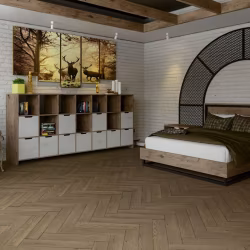 Кварцвиниловая плитка Damy Floor клеевая London LVT Ноттингем 0030-6L-LVT венгерская елка 590×118×2,5