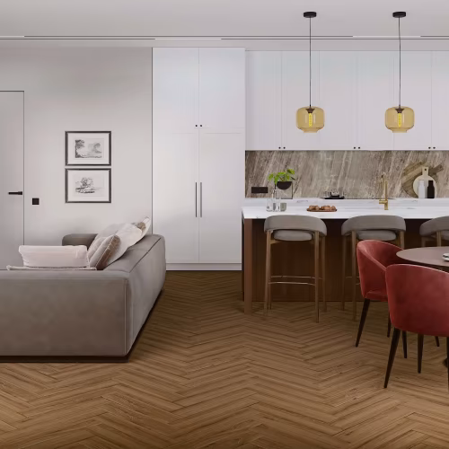 Кварцвиниловый SPC ламинат Damy Floor London Лидс 5246-10 венгерская елка 615×123×4,2