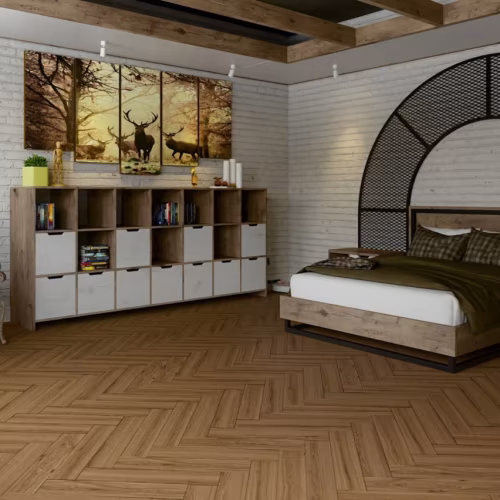 Кварцвиниловый SPC ламинат Damy Floor London Лидс 5246-10 венгерская елка 615×123×4,2