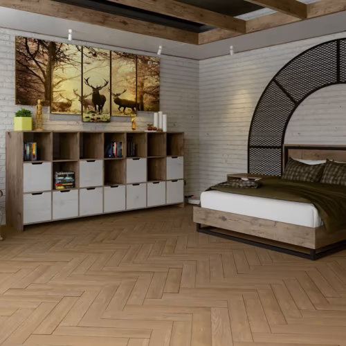 Кварцвиниловый SPC ламинат Damy Floor London Брайтон 5248-8 венгерская елка 615×123×4,2