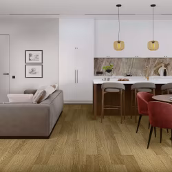 Кварцвиниловая плитка Damy Floor клеевая Family LVT Дуб Золотой 190902EL-07F-LVT 1227×187×2,5