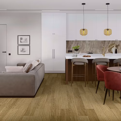 Кварцвиниловый SPC ламинат Damy Floor Family Дуб Золотой 190902EL-07F 1220×180×4,2