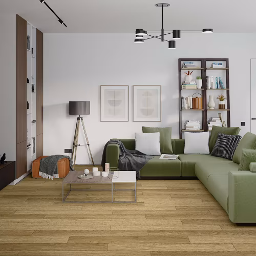 Кварцвиниловый SPC ламинат Damy Floor Family Дуб Золотой 190902EL-07F 1220×180×4,2