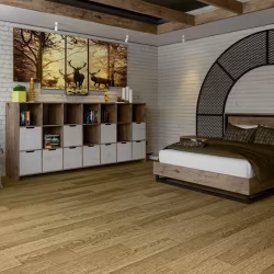 Кварцвиниловая плитка Damy Floor клеевая Family LVT Дуб Золотой 190902EL-07F-LVT 1227×187×2,5