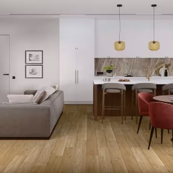 Кварцвиниловый SPC ламинат Damy Floor Family Дуб Медовый DF03-F 1220×180×4,2