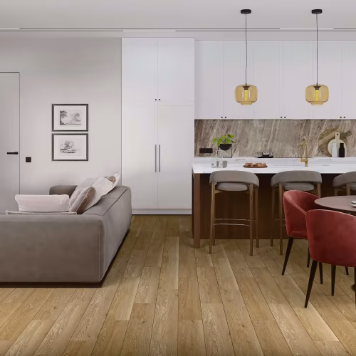 Кварцвиниловый SPC ламинат Damy Floor Family Дуб Медовый DF03-F 1220×180×4,2