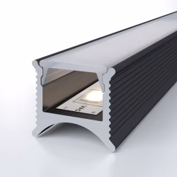 Профиль алюминиевый теневой разделительный Decaro D007A Black черный 3000×12,5×15