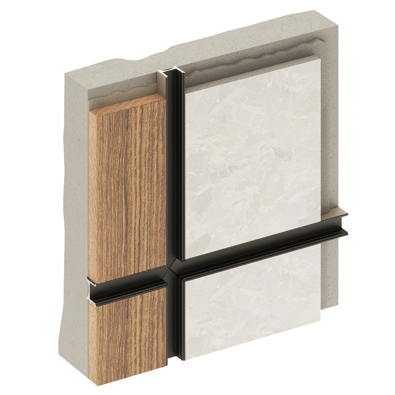 Профиль алюминиевый теневой разделительный Decaro D007 черный 3000×12,5×15 Профиль алюминиевый теневой разделительный Decaro D007 черный 3000×12,5×15