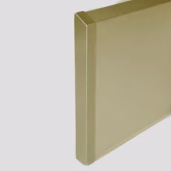 Заглушка алюминиевая для плинтуса Modern Decor прямая матовое золото 100 мм 2 шт/уп