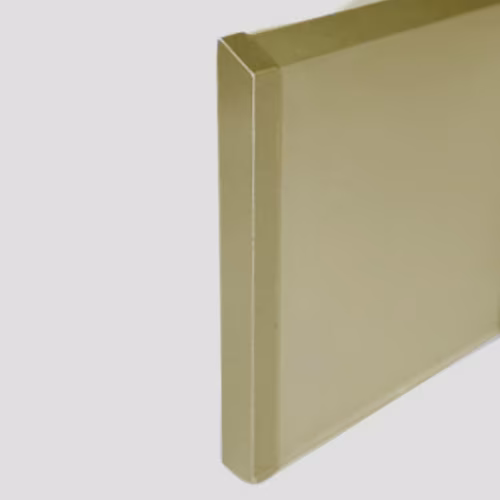 Заглушка алюминиевая для плинтуса Modern Decor прямая матовое золото 100 мм 2 шт/уп
