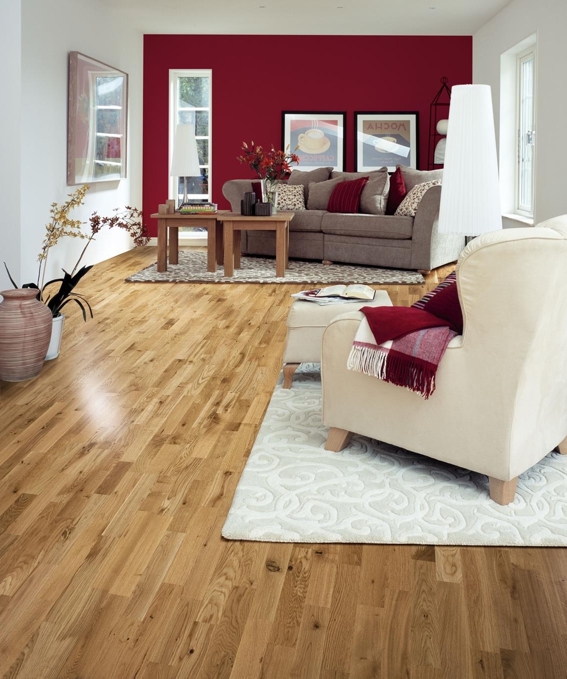 Паркетная доска Kahrs Европейская Дуб Арденны Ardenne 153N66EK09KW240 Lively 2423×200×15 фото в интерьере