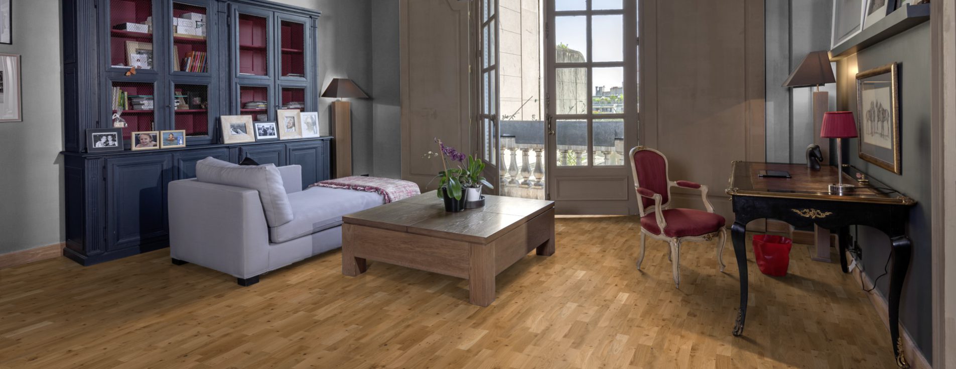 Паркетная доска Kahrs Европейская Дуб Арденны Ardenne 153N66EK09KW240 Lively 2423×200×15 фото в интерьере