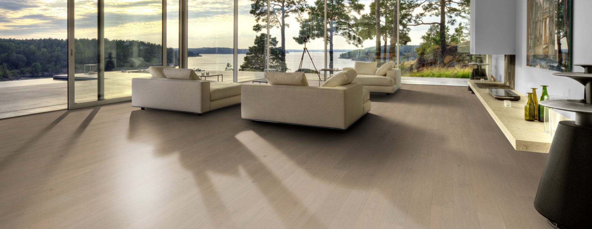 Паркетная доска Kahrs Люкс Дуб Карандаш Craynon 151N51EKL4KW240 Lively 2420×151×15 фото в интерьере