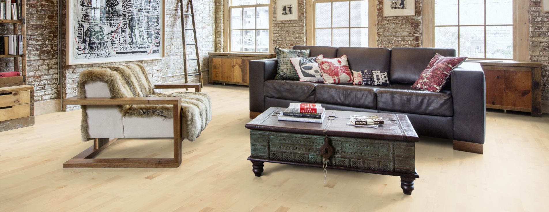 Паркетная доска Kahrs Трес European Maple Gotha 133N18EL50KW240 Variation 2423×200×13 фото в интерьере