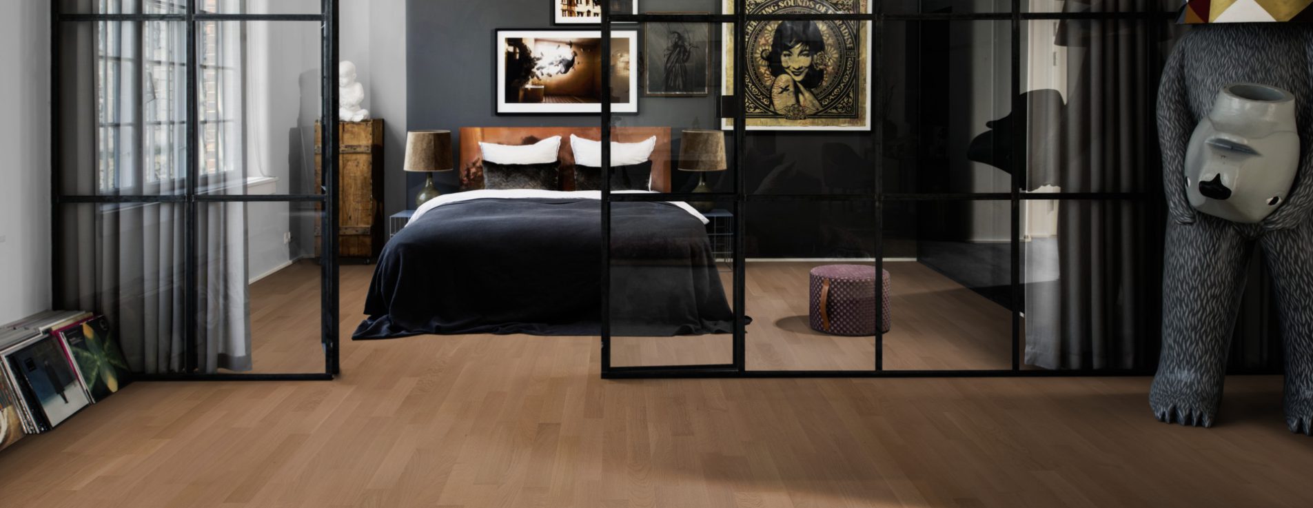 Паркетная доска Kahrs Граунд Дуб Семя Seed 133B14EKHNKW226 Variation 2266×188×13 фото в интерьере