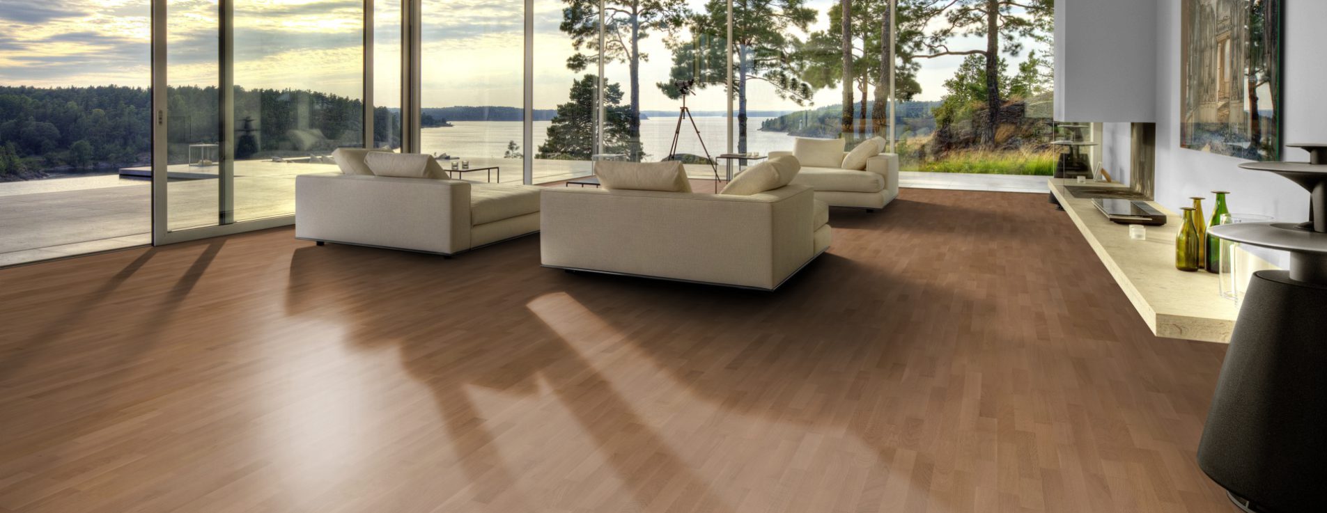 Паркетная доска Kahrs Граунд Дуб Семя Seed 133B14EKHNKW226 Variation 2266×188×13 фото в интерьере