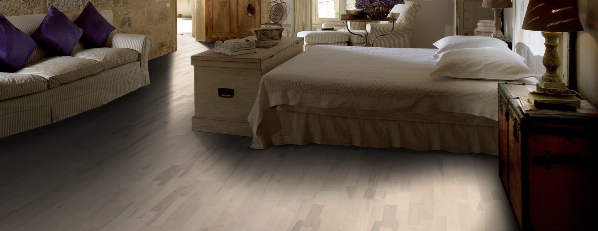 Паркетная доска Kahrs Граунд Ясень Корал Coral 133B11AKLCKW226 Lively 2266×188×13 фото в интерьере