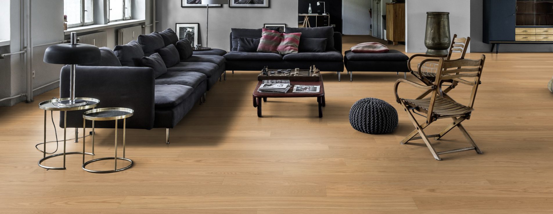 Паркетная доска Kahrs Life Authentic Дуб Nutmeg LTCLRW4001-193 Calm 1980×193×10 фото в интерьере