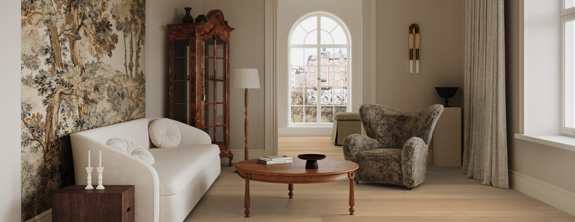 Паркетная доска Kahrs Life Authentic Дуб Ginger LTCLRW4002-193 Calm 1980×193×10 фото в интерьере