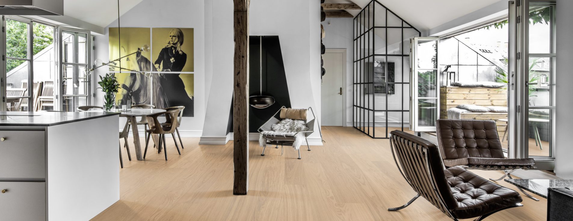 Паркетная доска Kahrs Life Authentic Дуб Ginger LTCLRW4002-193 Calm 1980×193×10 фото в интерьере