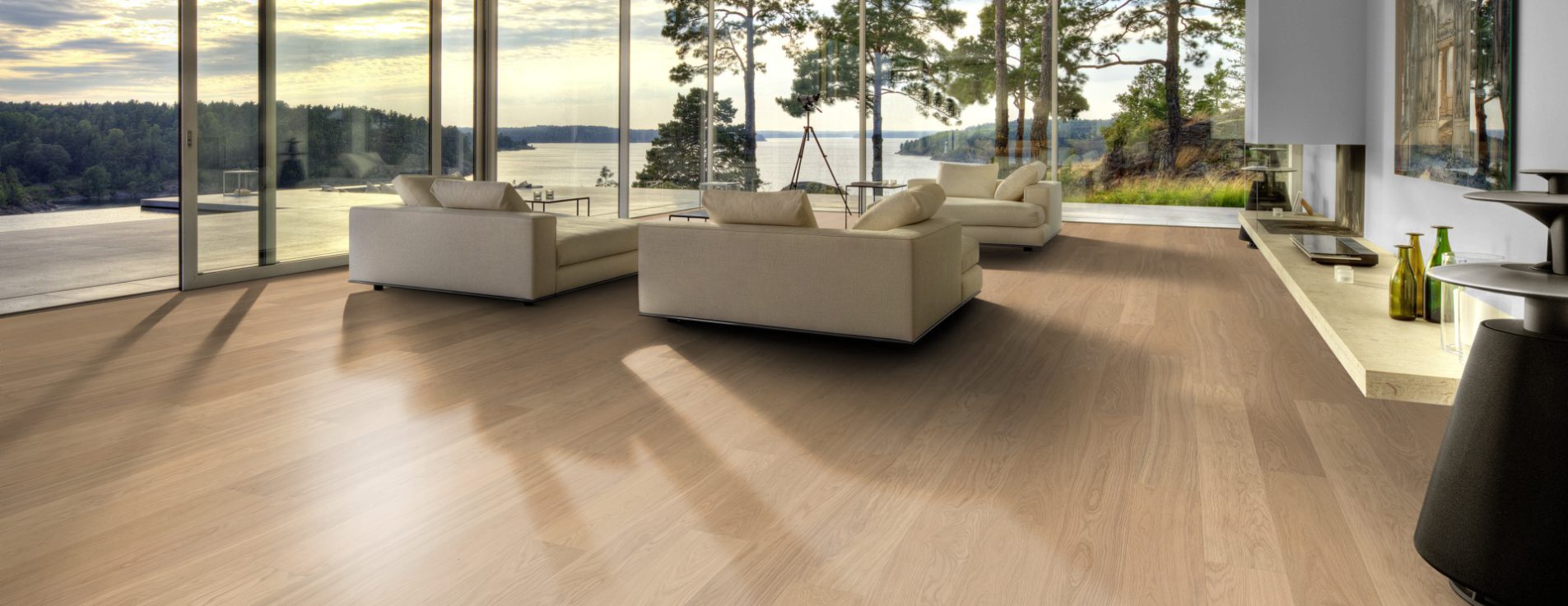 Паркетная доска Kahrs Life Authentic Дуб Ginger LTCLRW4002-193 Calm 1980×193×10 фото в интерьере