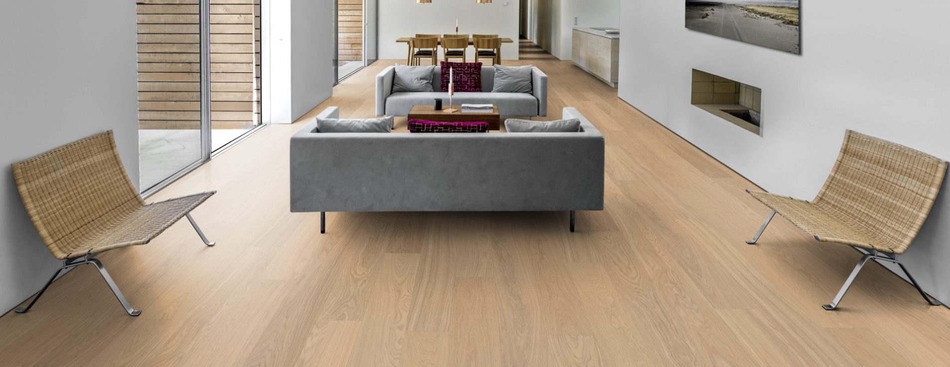 Паркетная доска Kahrs Life Authentic Дуб Ginger LTCLRW4002-193 Calm 1980×193×10 фото в интерьере