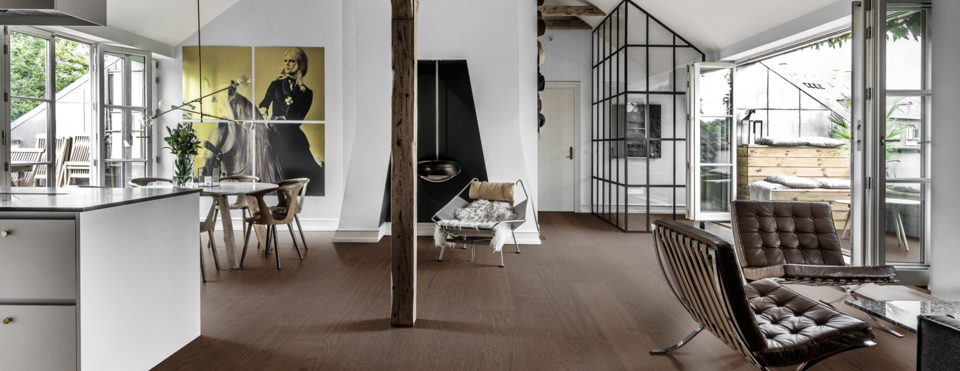 Паркетная доска Kahrs Life Authentic Дуб Saffron LTCLRW4005-193 Calm 1980×193×10 фото в интерьере