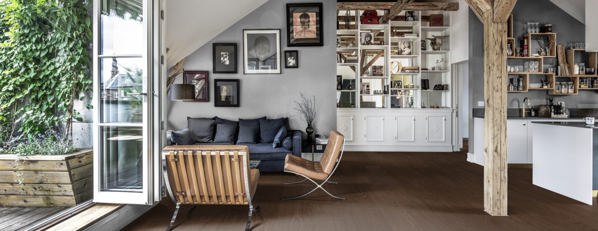 Паркетная доска Kahrs Life Authentic Дуб Saffron LTCLRW4005-193 Calm 1980×193×10 фото в интерьере