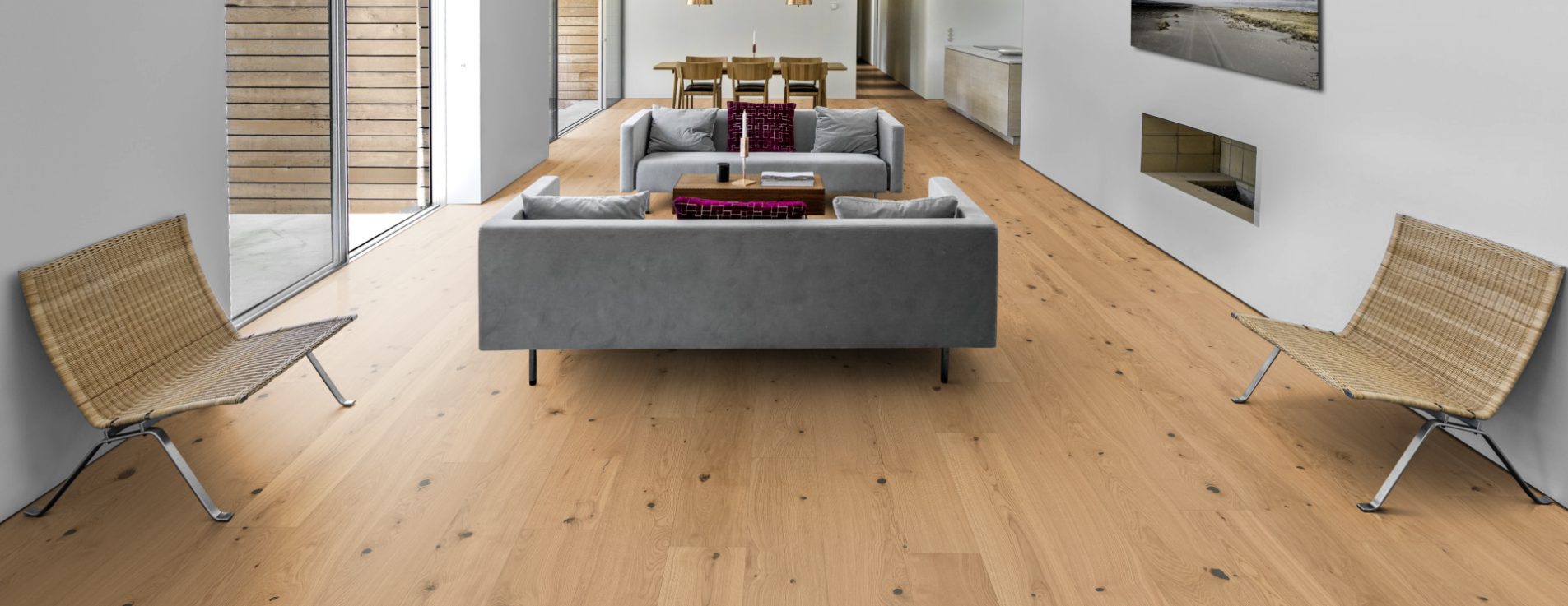 Паркетная доска Kahrs Life Authentic Дуб Cardamom LTCLRW4011-193 Dynamic 1980×193×10 фото в интерьере