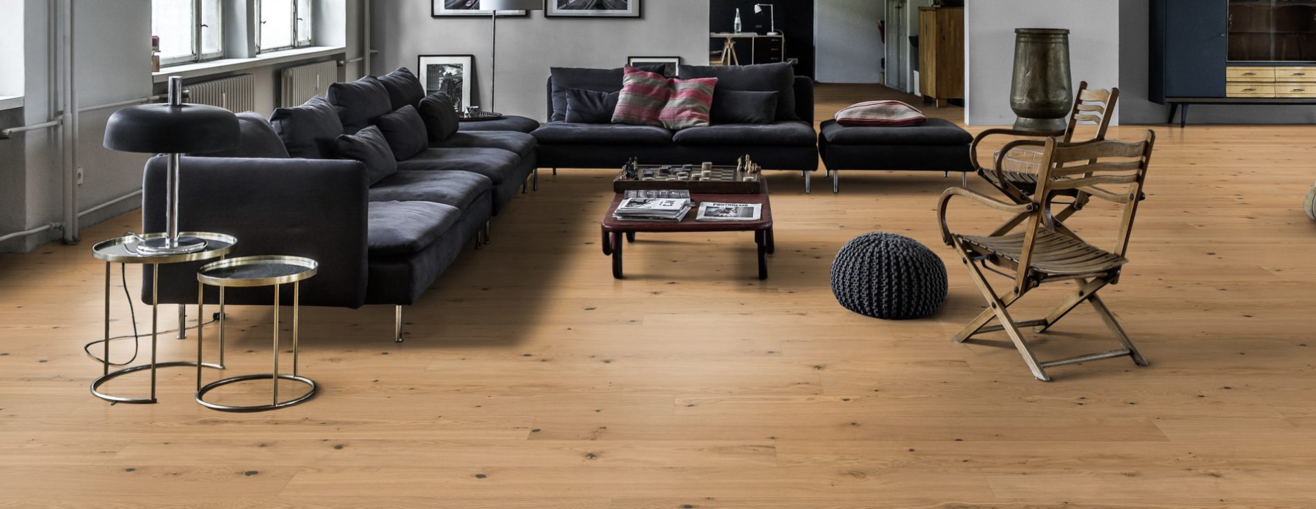 Паркетная доска Kahrs Life Authentic Дуб Cardamom LTCLRW4011-193 Dynamic 1980×193×10 фото в интерьере