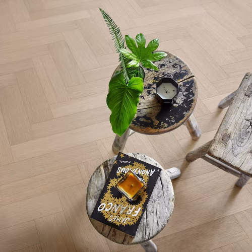 Паркетная доска Kahrs Life Authentic Herringbone Oak Mint Left LTCLRW5003L-121 Calm венгерская елка 593×121×10