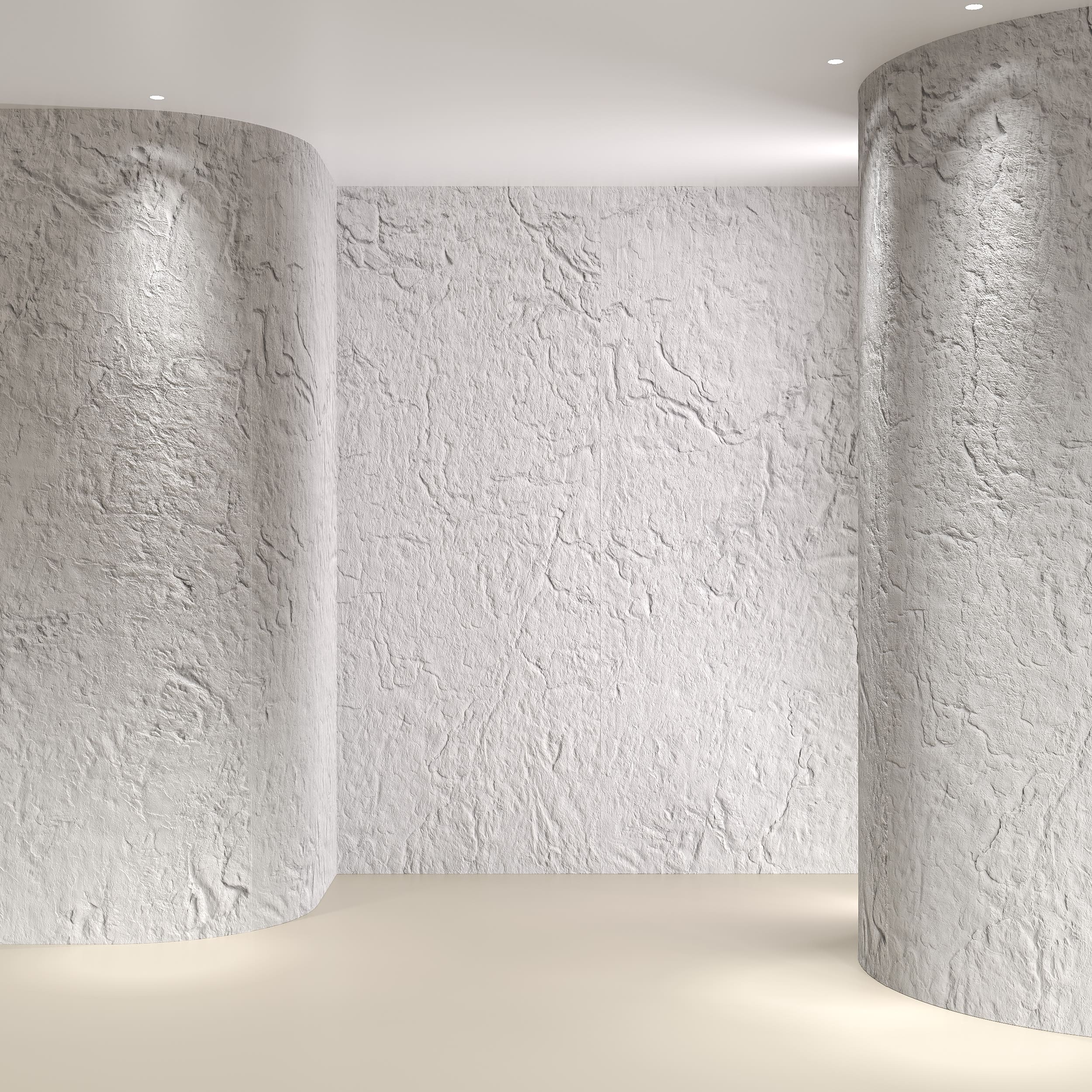 Гибкий камень под покраску Decaro Flex Stone Скала Rock D1001 3000×1160×3-13 фото в интерьере