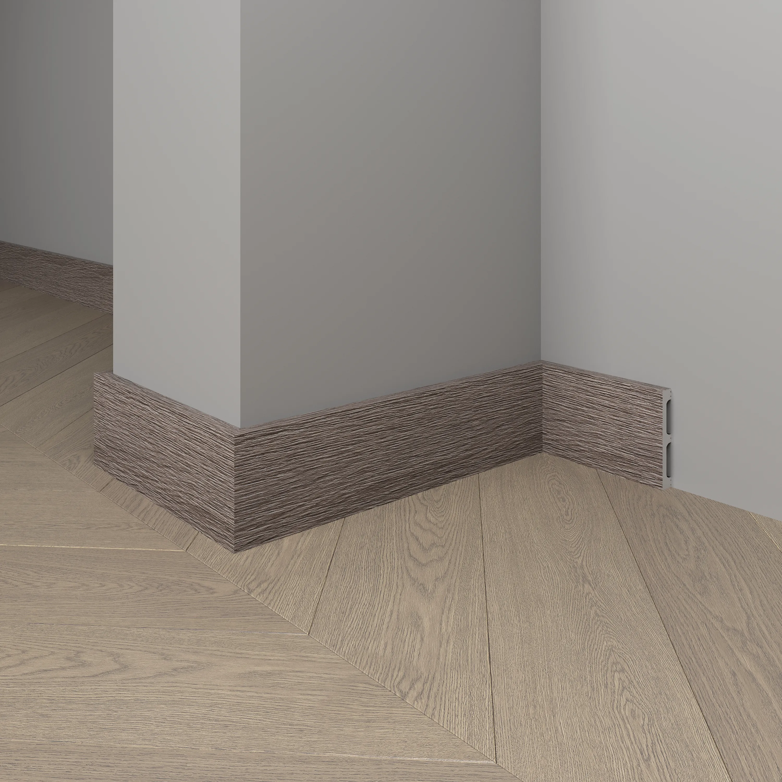 Плинтус Decor-Dizayn 708-80SH 2400×80×13 фото в интерьере