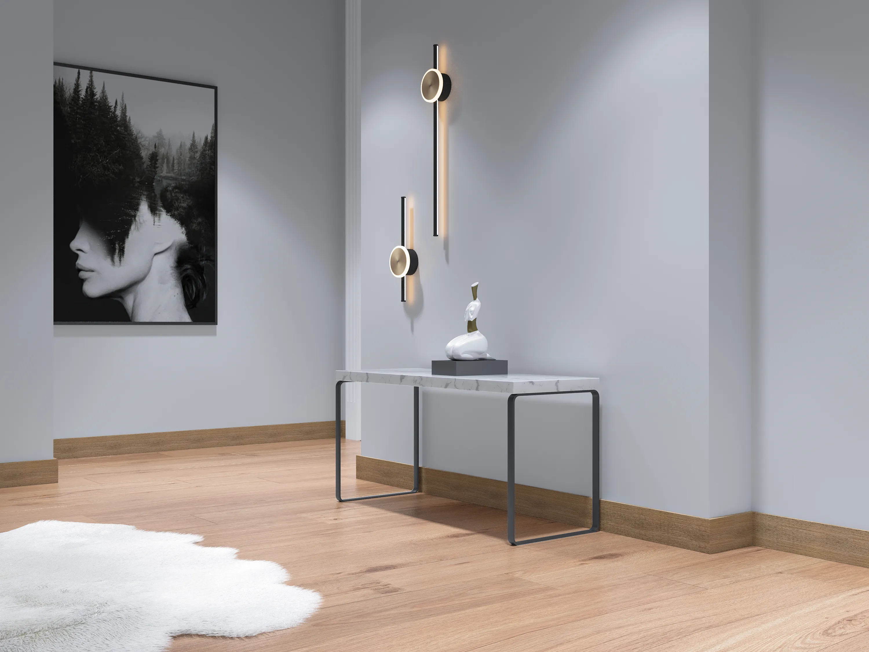 Плинтус Decor-Dizayn 708-64SH 2400×80×13 фото в интерьере