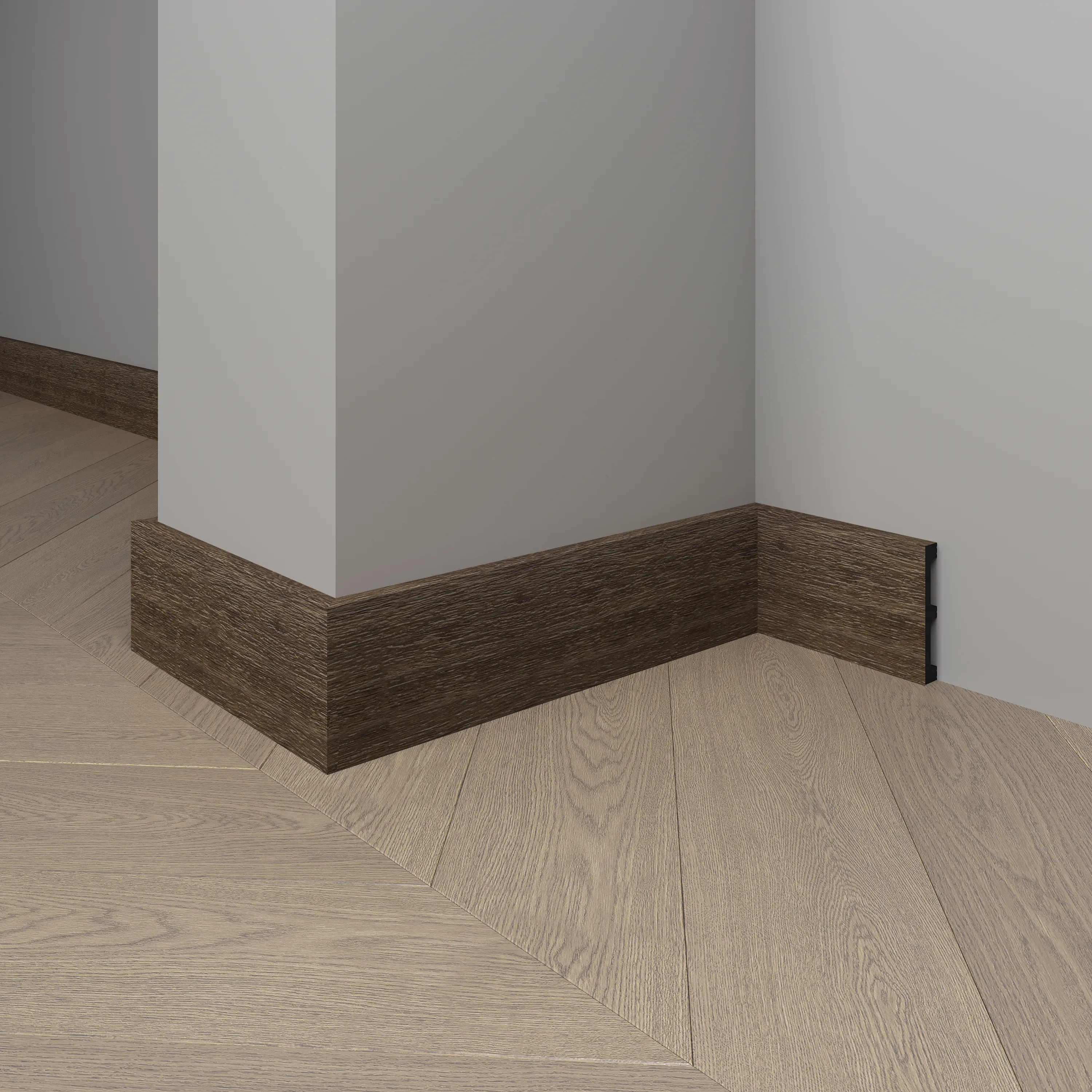 Плинтус Decor-Dizayn 708-66SH 2400×80×13 фото в интерьере