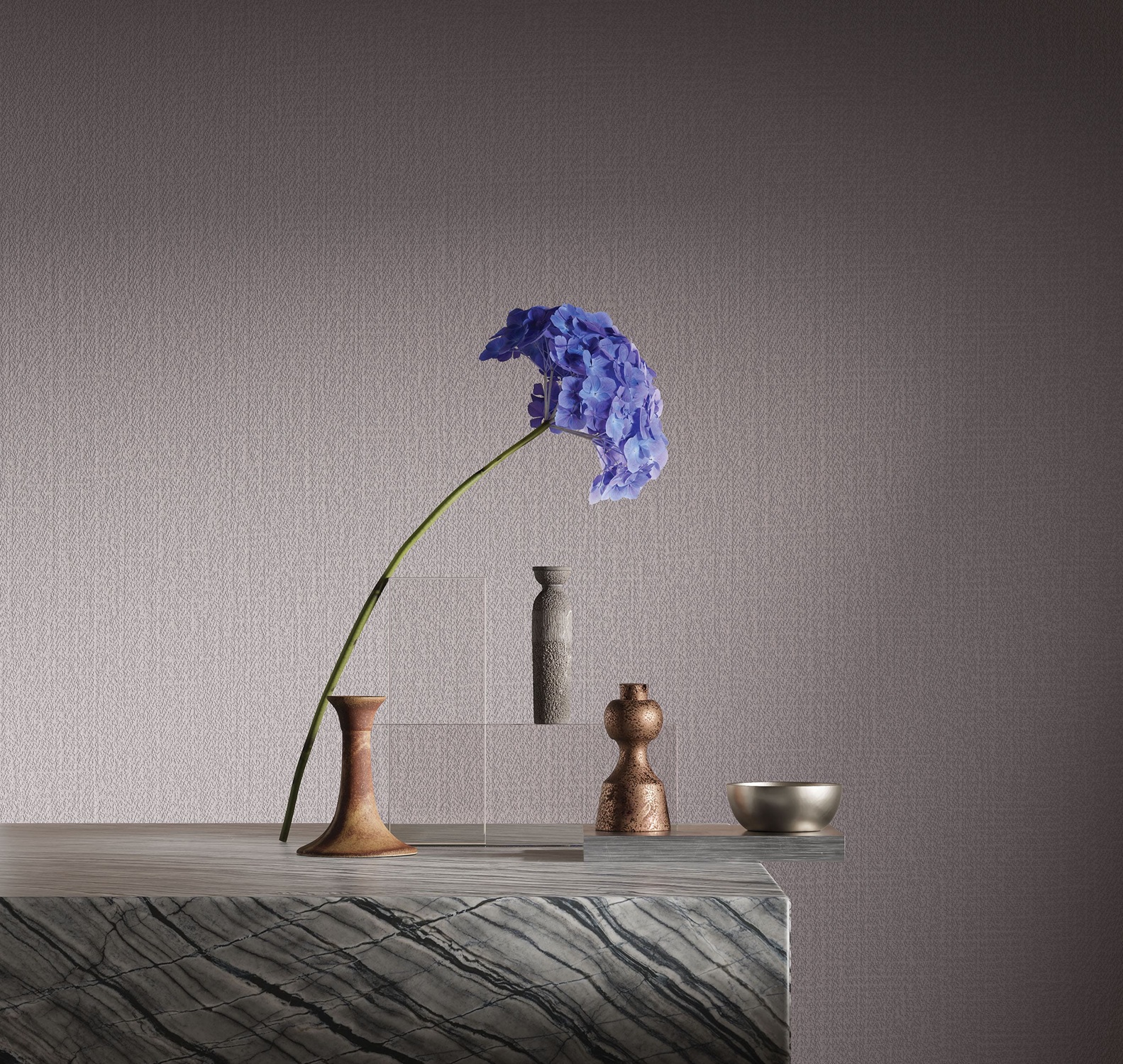 Обои под покраску Milassa Wall Booster Натуральное волокно Natural Fiber WB STR22 001 10,05×1 фото в интерьере