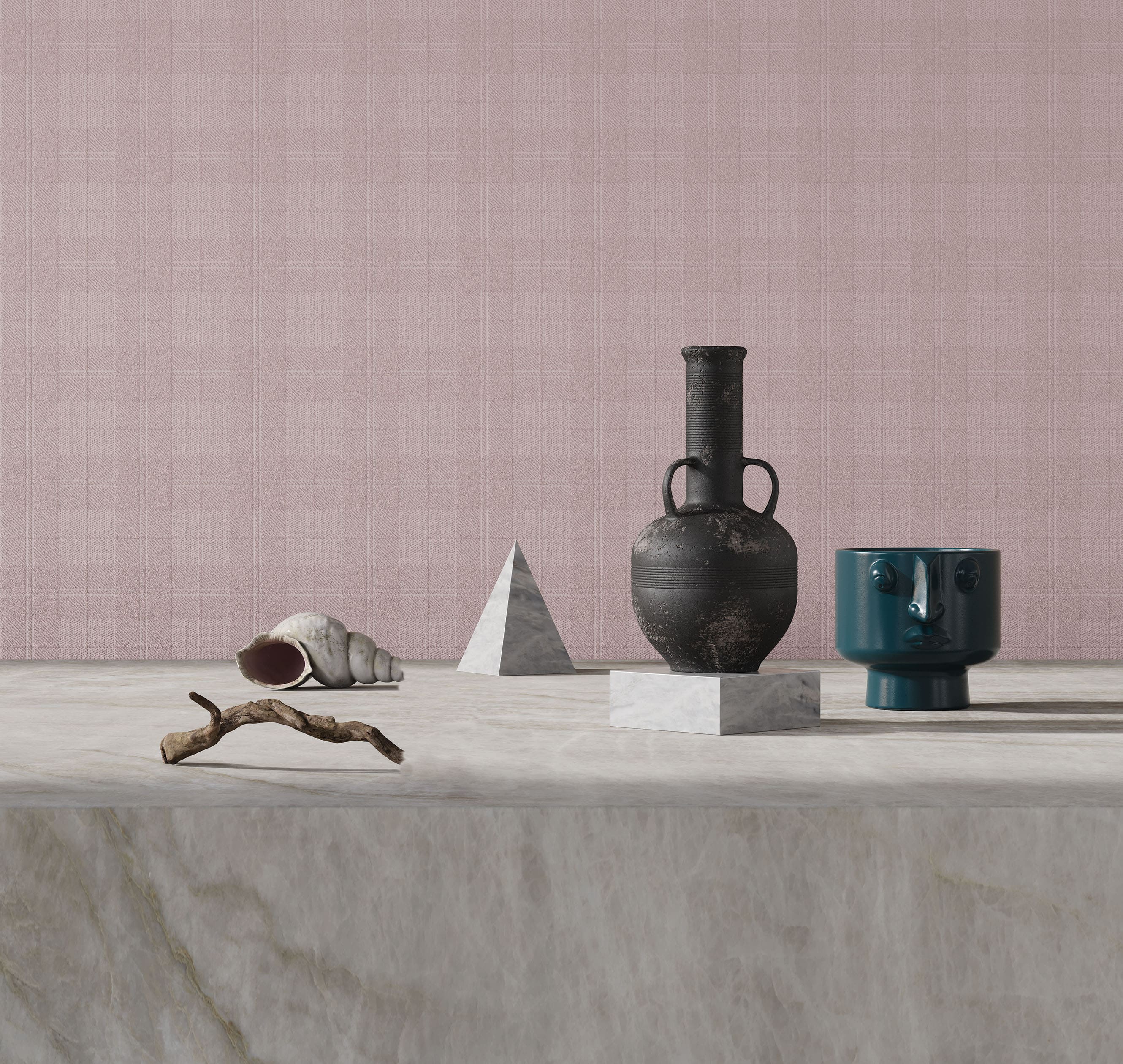 Обои под покраску Milassa Wall Booster Классический тартан Classic Tartan WB STR26 001 10,05×1 фото в интерьере