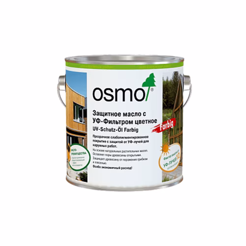 Масло для дерева Osmo UV-Schutz-Ol Farbig цвет 431 Кедр натур шелковисто-матовое 0,22 л