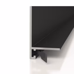 Микроплинтус алюминиевый Decaro ML15A Black 2000×26×15